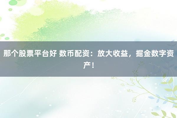 那个股票平台好 数币配资：放大收益，掘金数字资产！