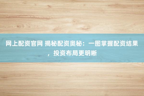 网上配资官网 揭秘配资奥秘：一图掌握配资结果，投资布局更明晰