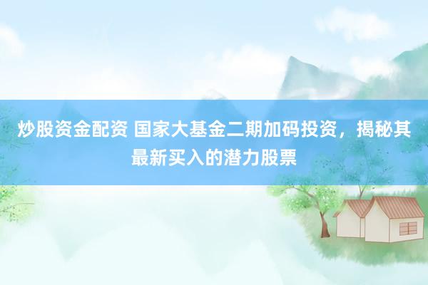 炒股资金配资 国家大基金二期加码投资，揭秘其最新买入的潜力股票