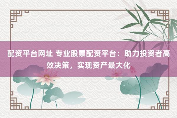 配资平台网址 专业股票配资平台：助力投资者高效决策，实现资产最大化