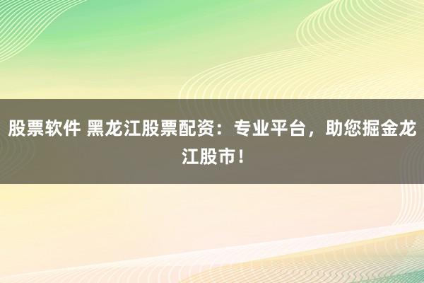 股票软件 黑龙江股票配资:专业平台,助您掘金龙江股市!
