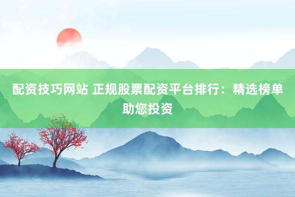 配资技巧网站 正规股票配资平台排行：精选榜单助您投资