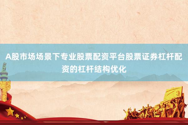 A股市场场景下专业股票配资平台股票证券杠杆配资的杠杆结构优化